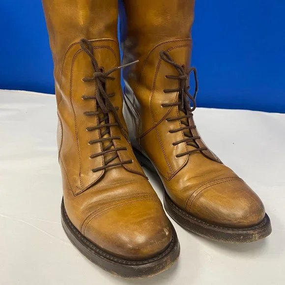 $1150 like New Authentic GUCCI BOULANGER Equestrian Lace-up Boots, size 3 US 6 - Picture 2 of 6